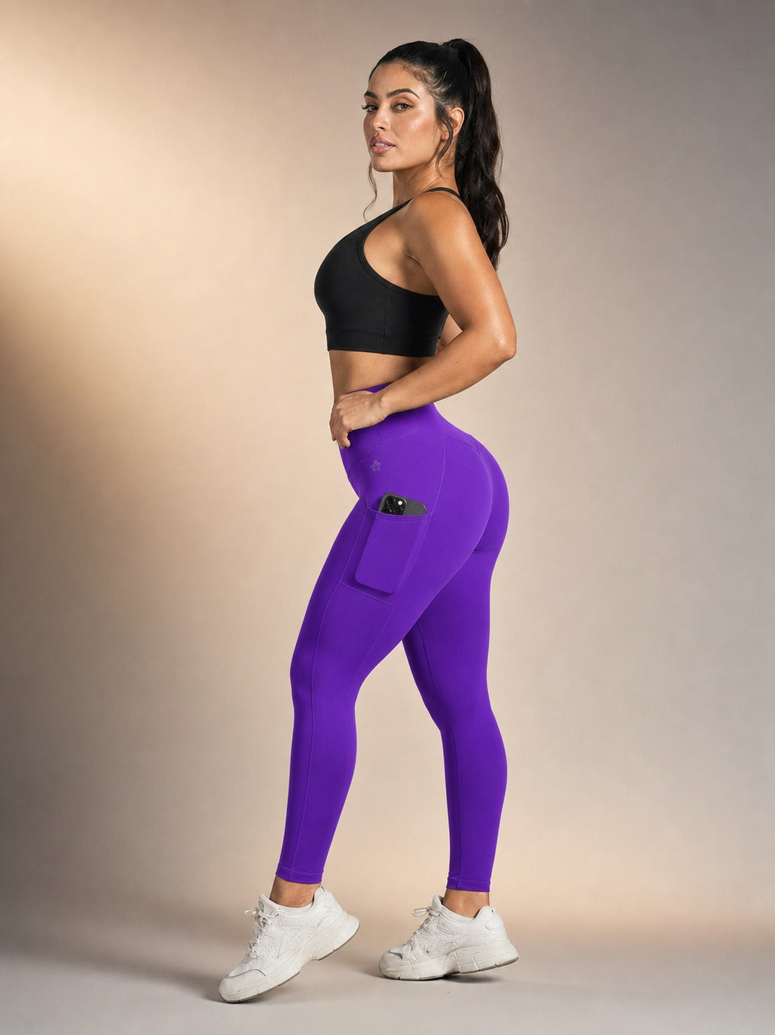 Orbit Pocket Leggings - Electric Purple