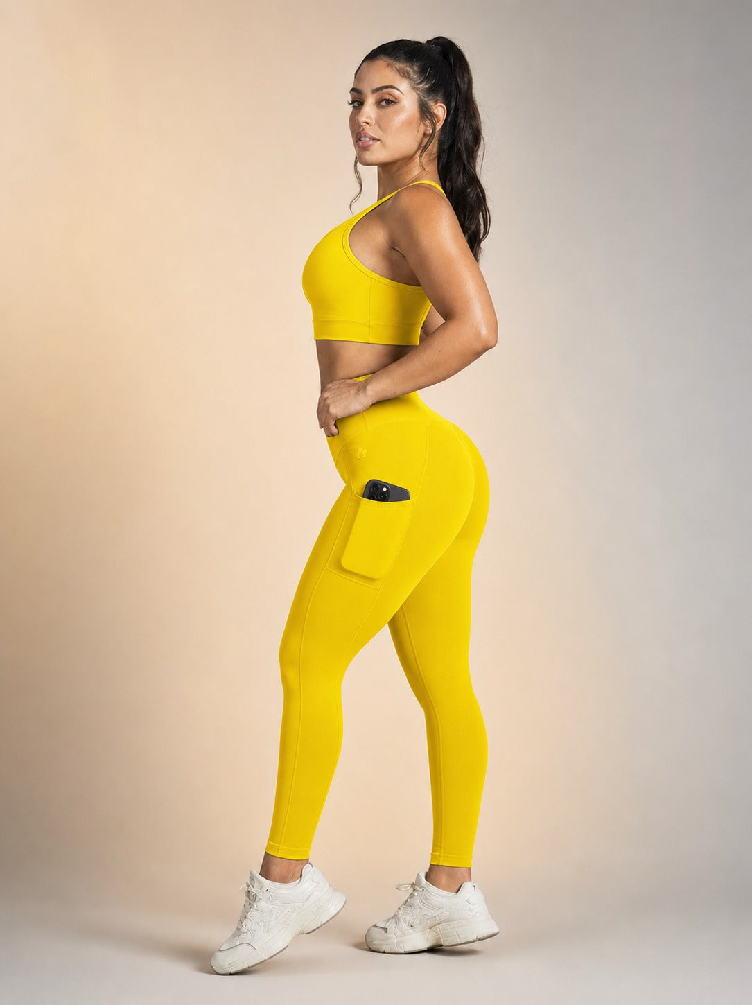 Orbit Pocket Leggings - Electric Yellow