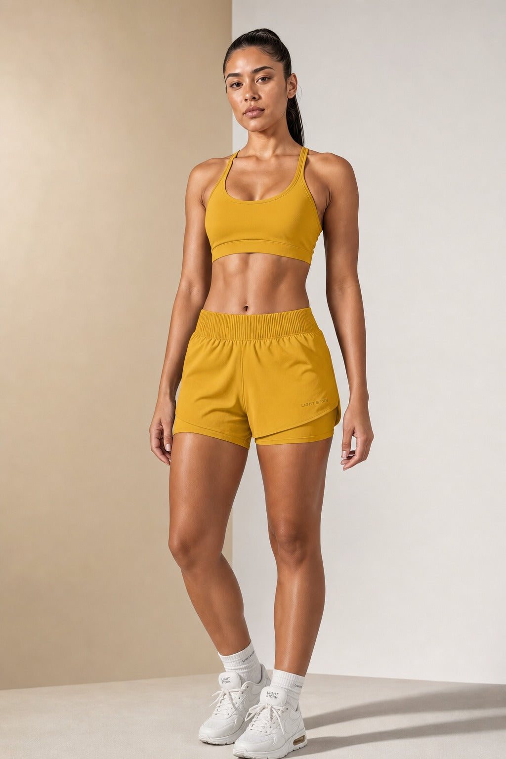 Pulse Run Short 3" - Mustard Yellow