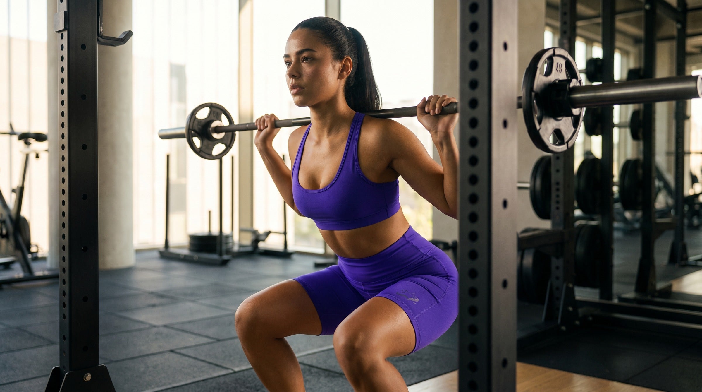 Solar Biker Short lifestyle - Indigo Violet