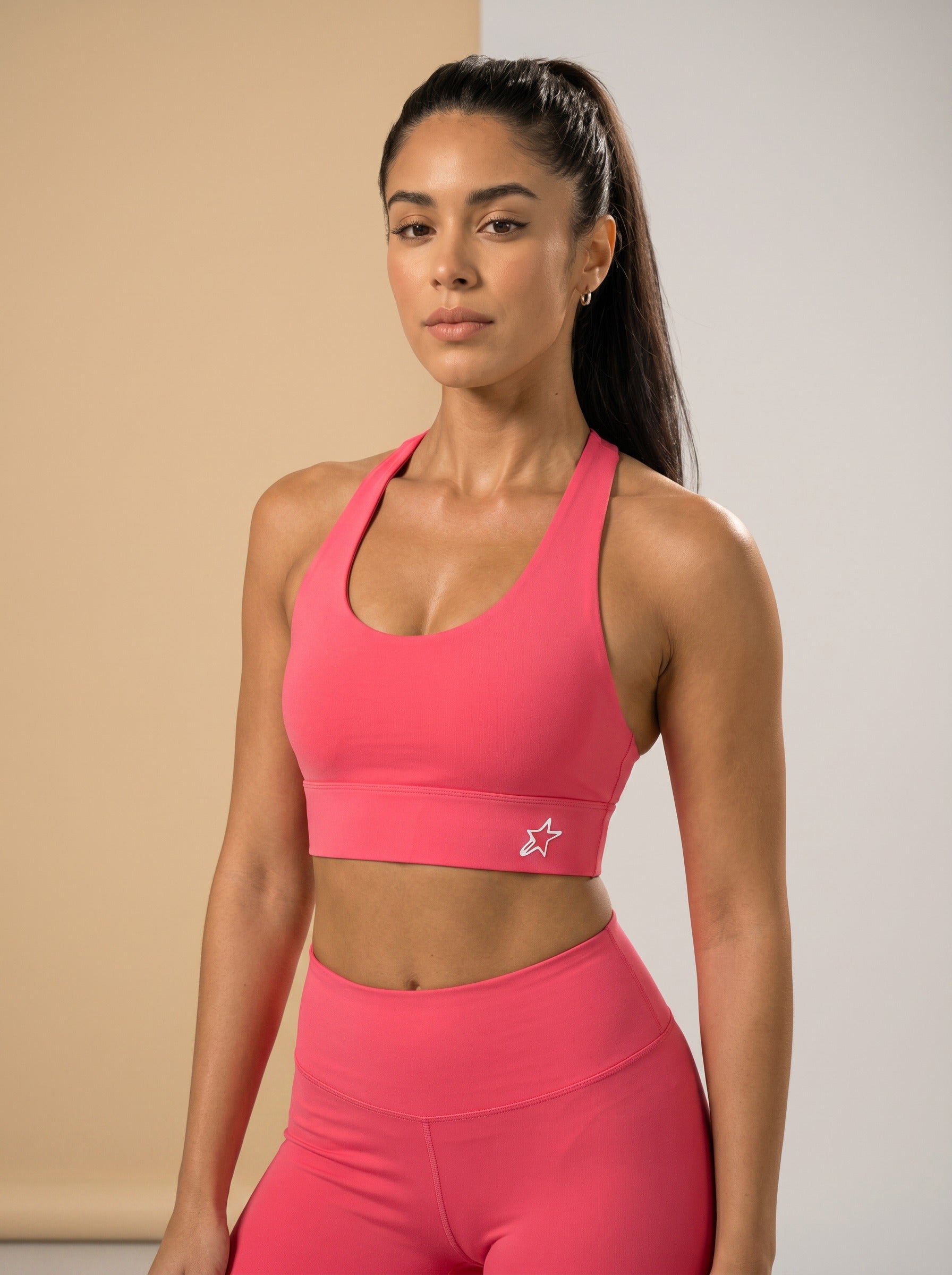 Solar Halter Bra - Rose Pink