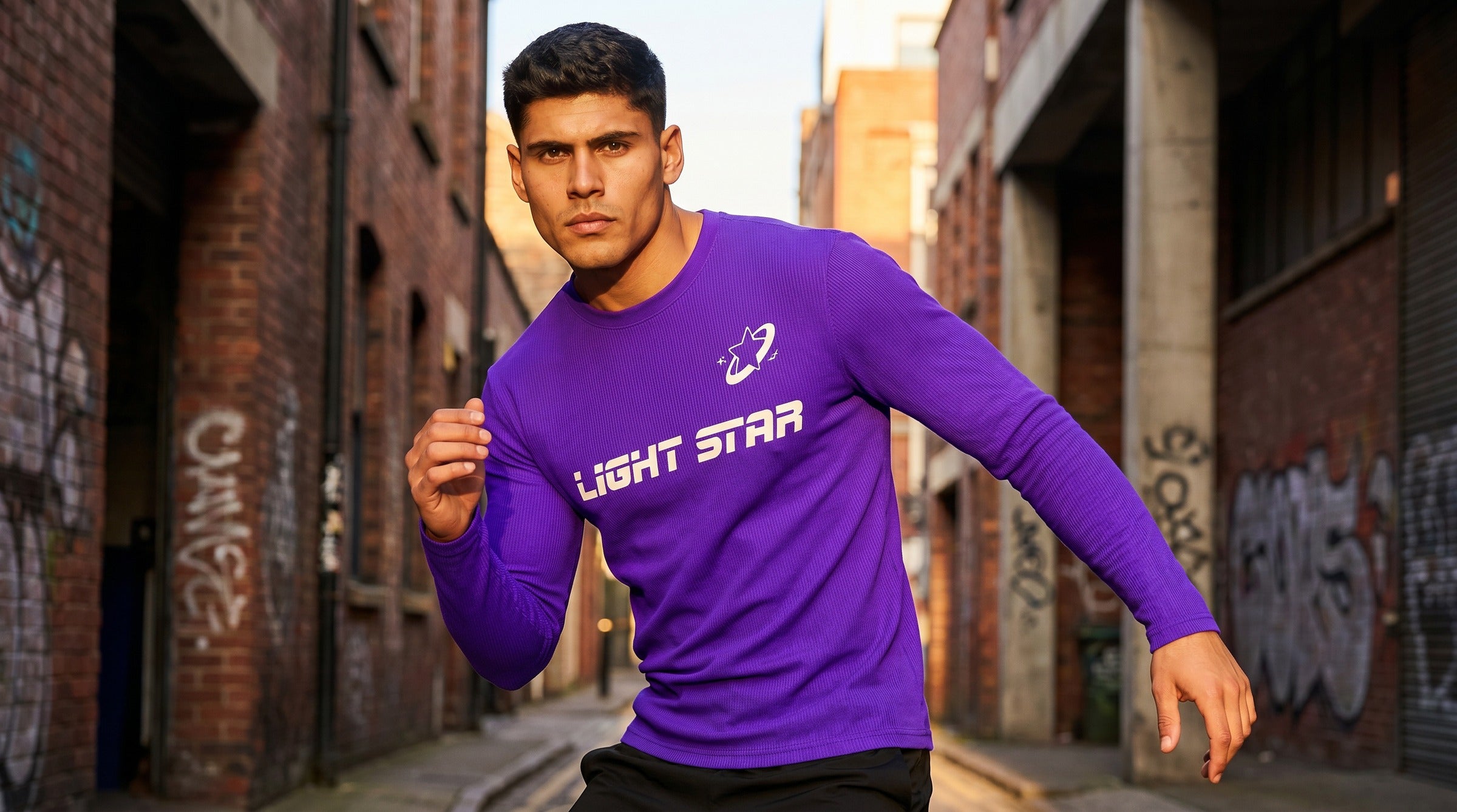 Stellar Beanie Long Sleeve lifestyle - Ultraviolet