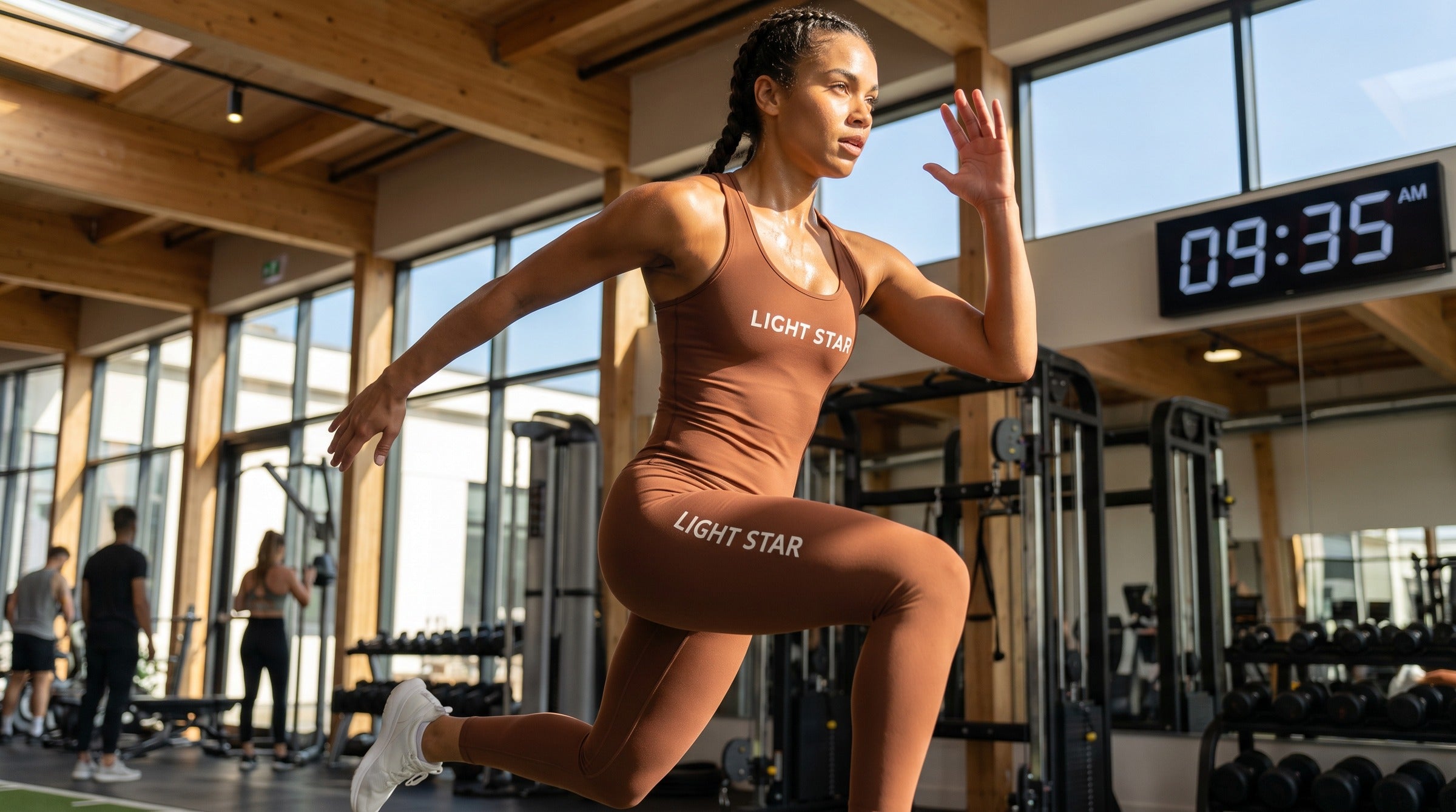 Stellar Bodysuit lifestyle - Clay Brown