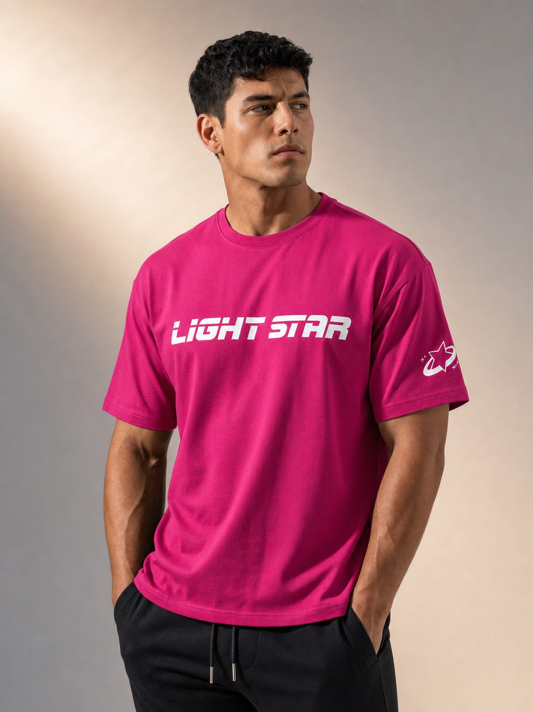 Stellar Boxy Tee - Hot Magenta