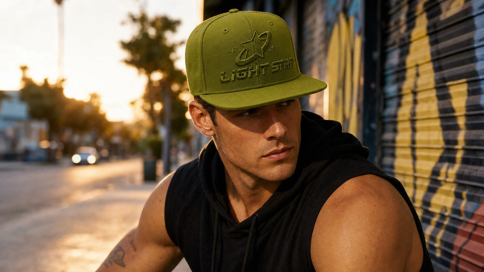 Stellar Cap Snapback lifestyle - Bright Olive