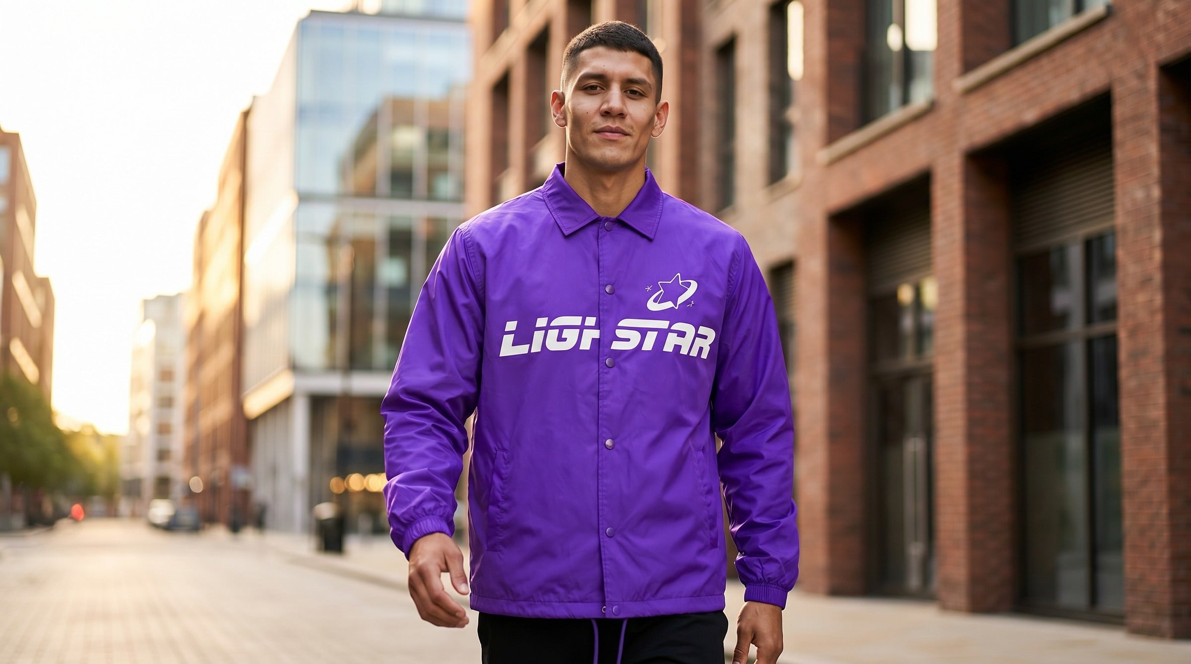 Stellar Coach Jacket lifestyle - Electric Purple