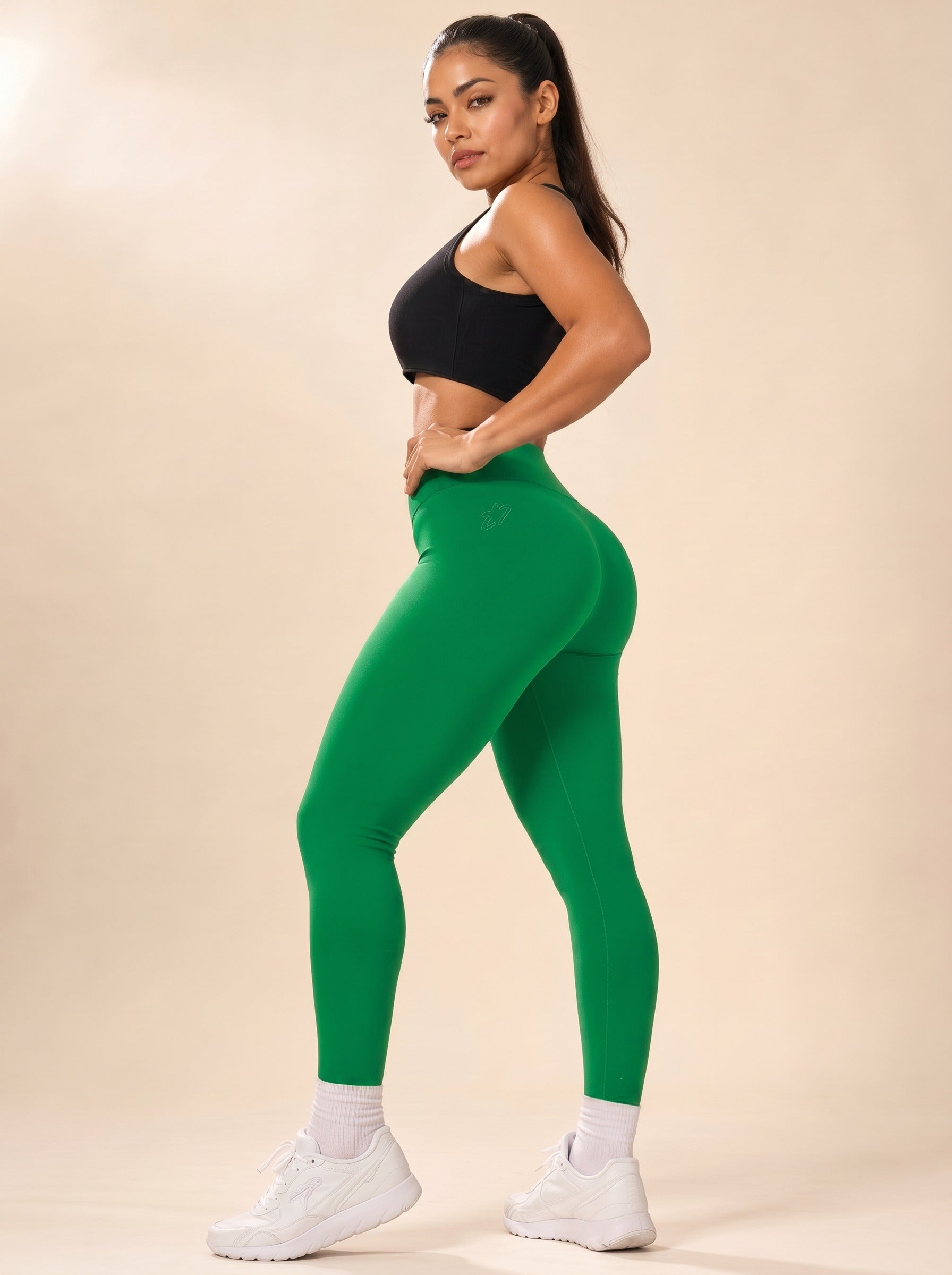 Stellar Compression Leggings - Kelly Green