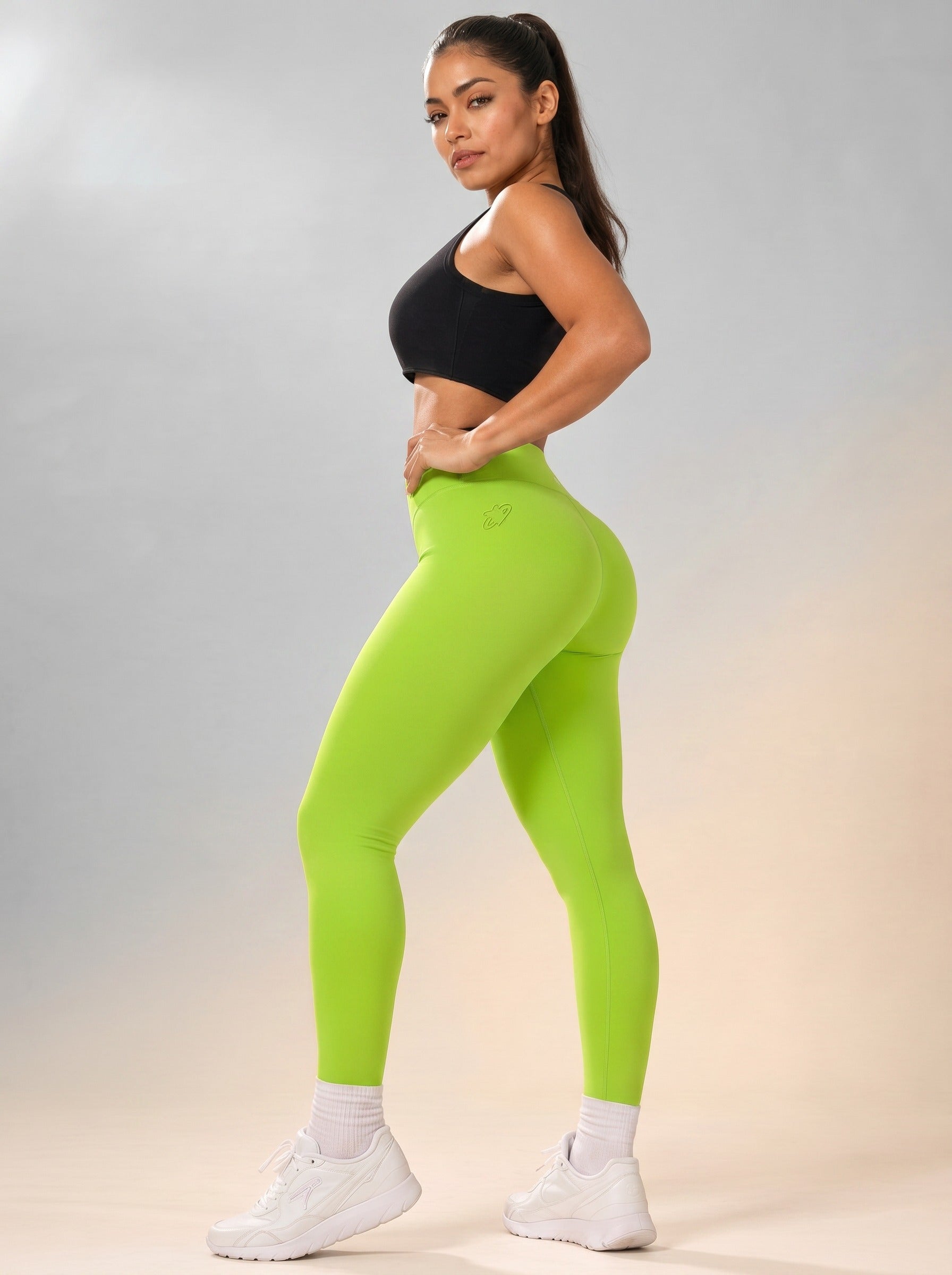 Stellar Compression Leggings - Lime Green