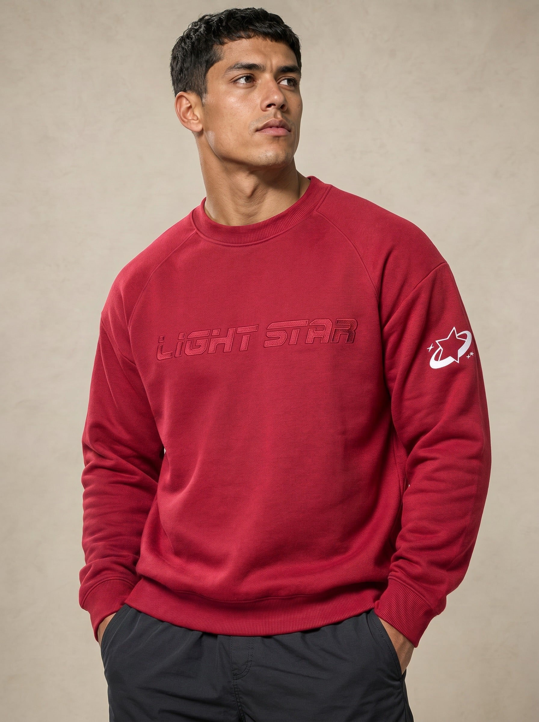 Stellar Crewneck Sweatshirt - Crimson
