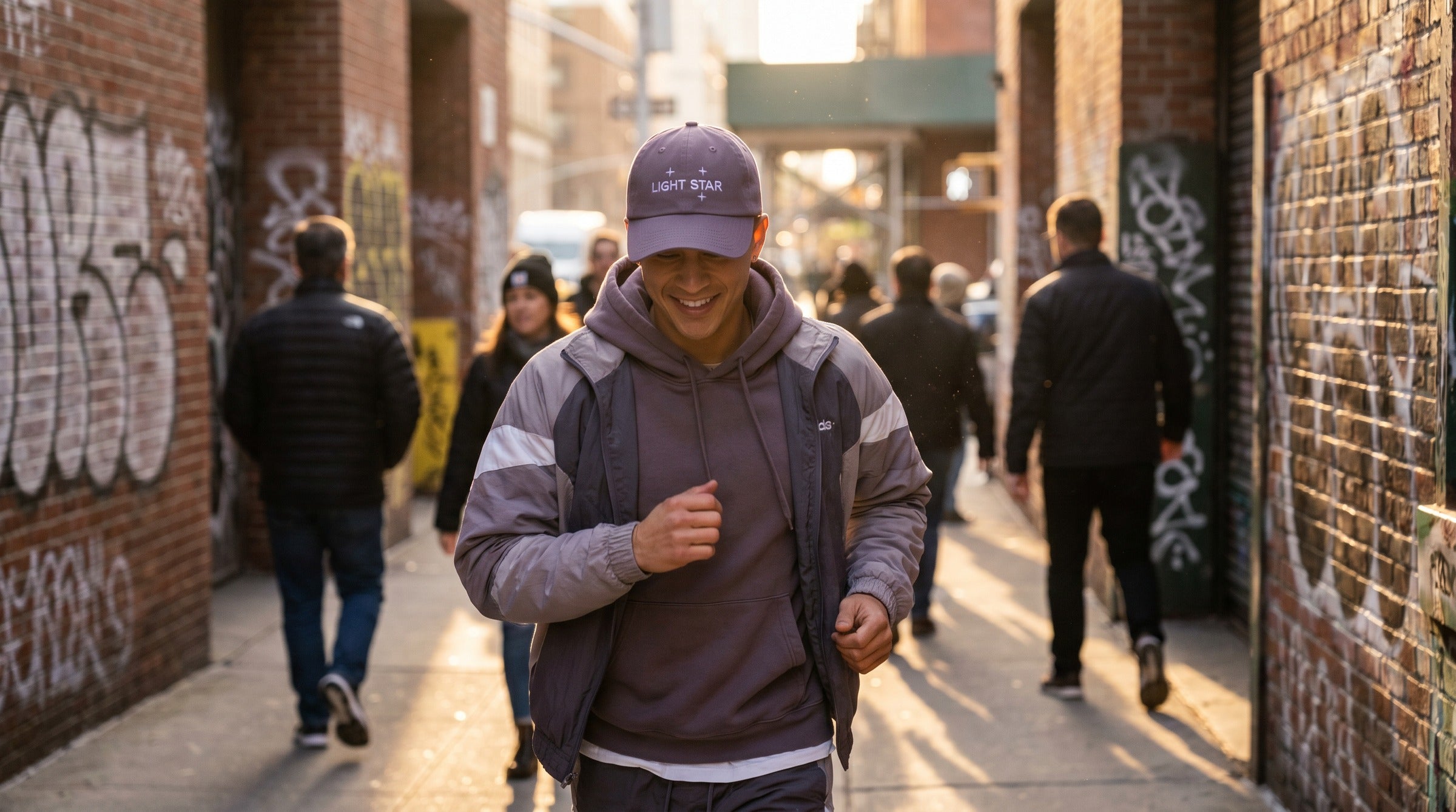 Stellar Dad Hat lifestyle - Smoke Purple