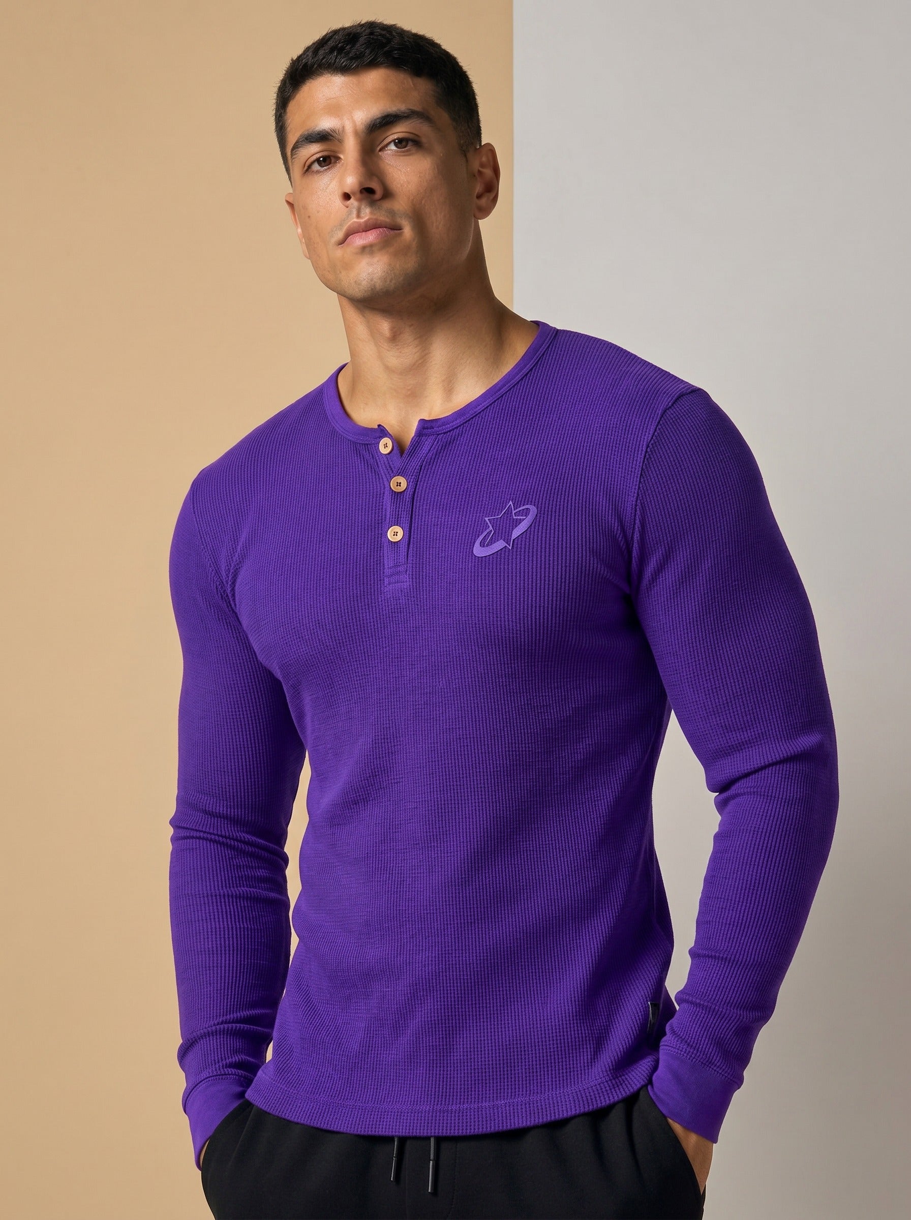 Stellar Henley Long Sleeve - Ultraviolet