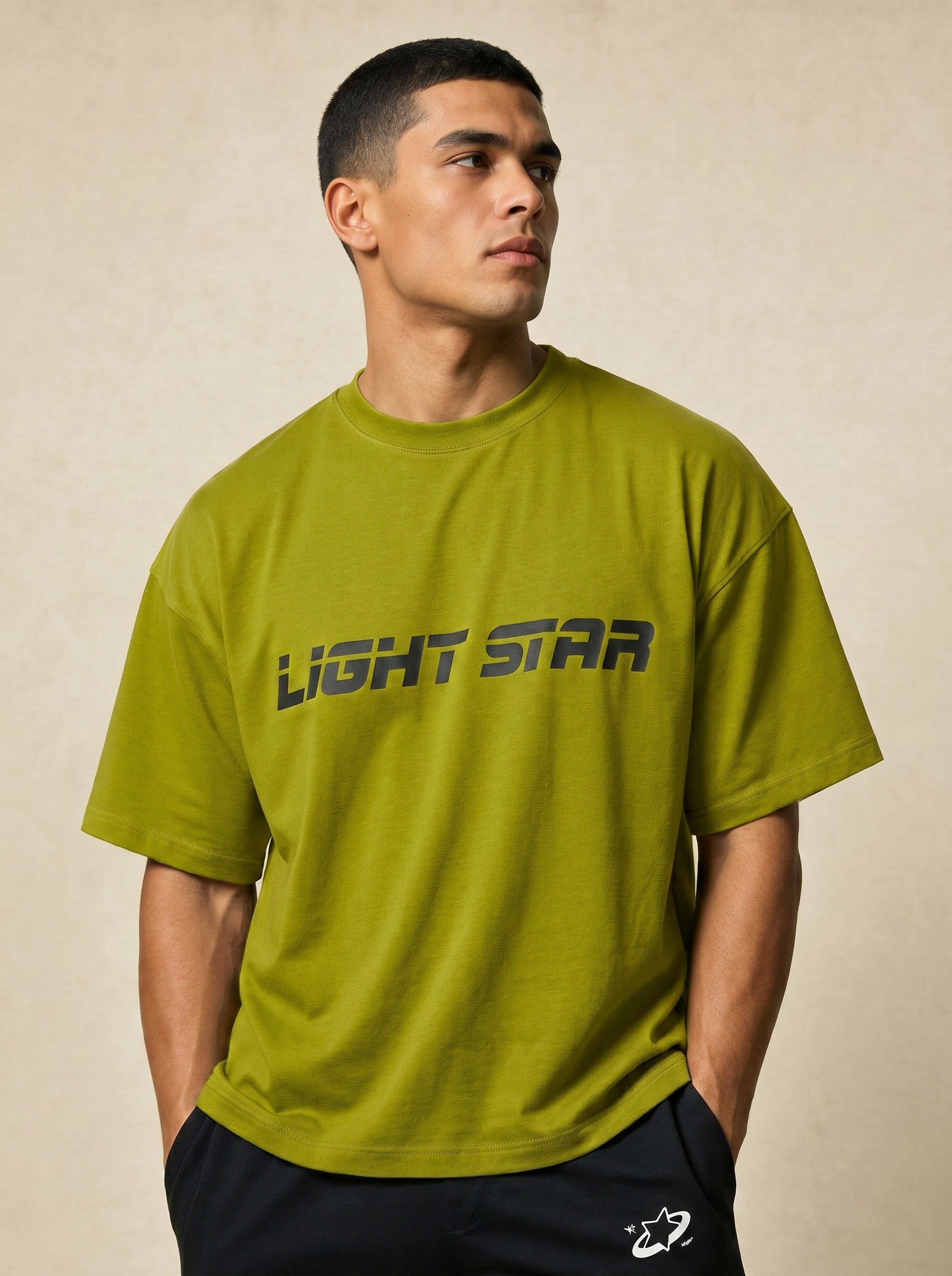 Stellar Oversized Tee - Bright Olive