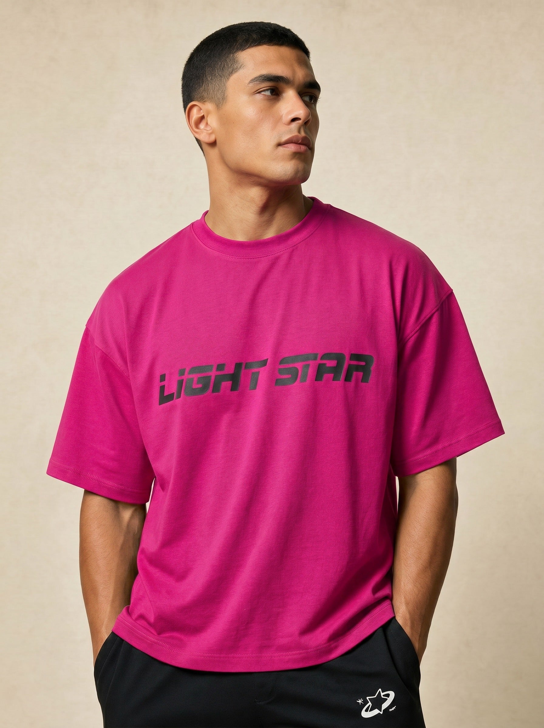 Stellar Oversized Tee - Hot Magenta