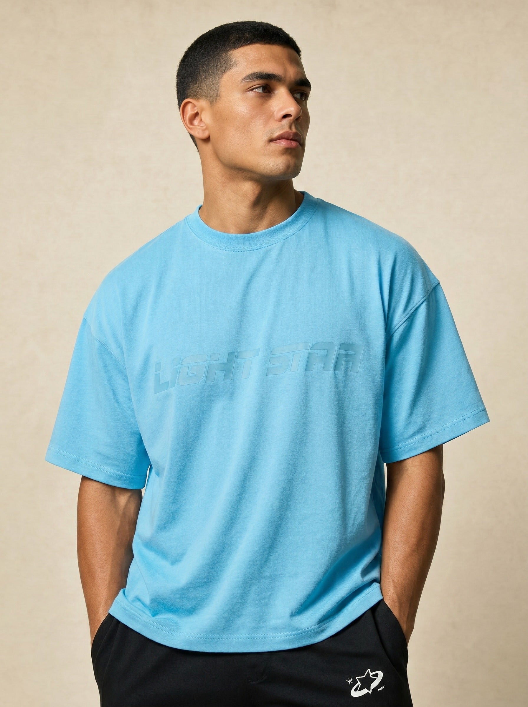 Stellar Oversized Tee - Ice Blue
