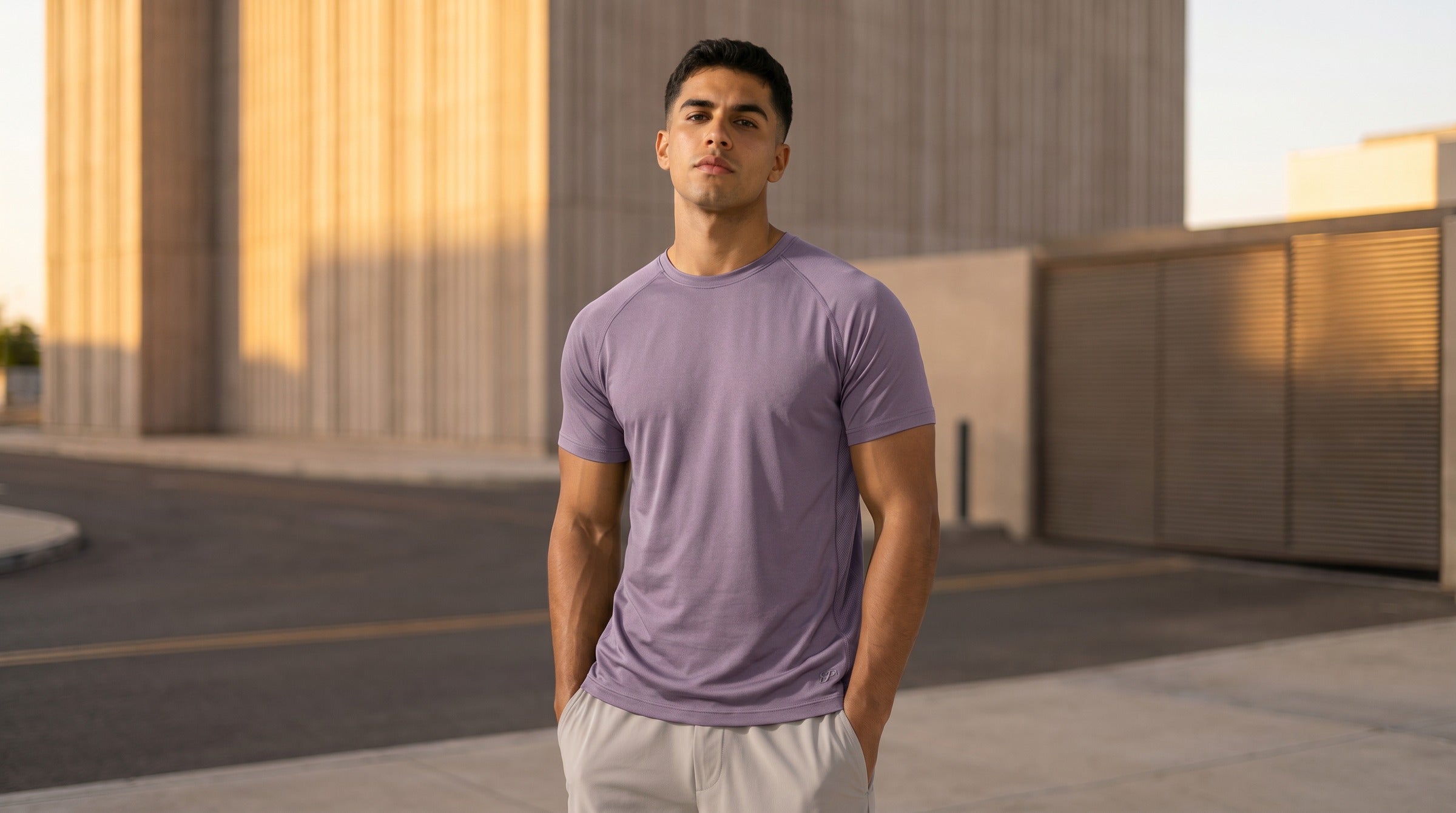 Stellar Performance Tee lifestyle - Dusty Lilac