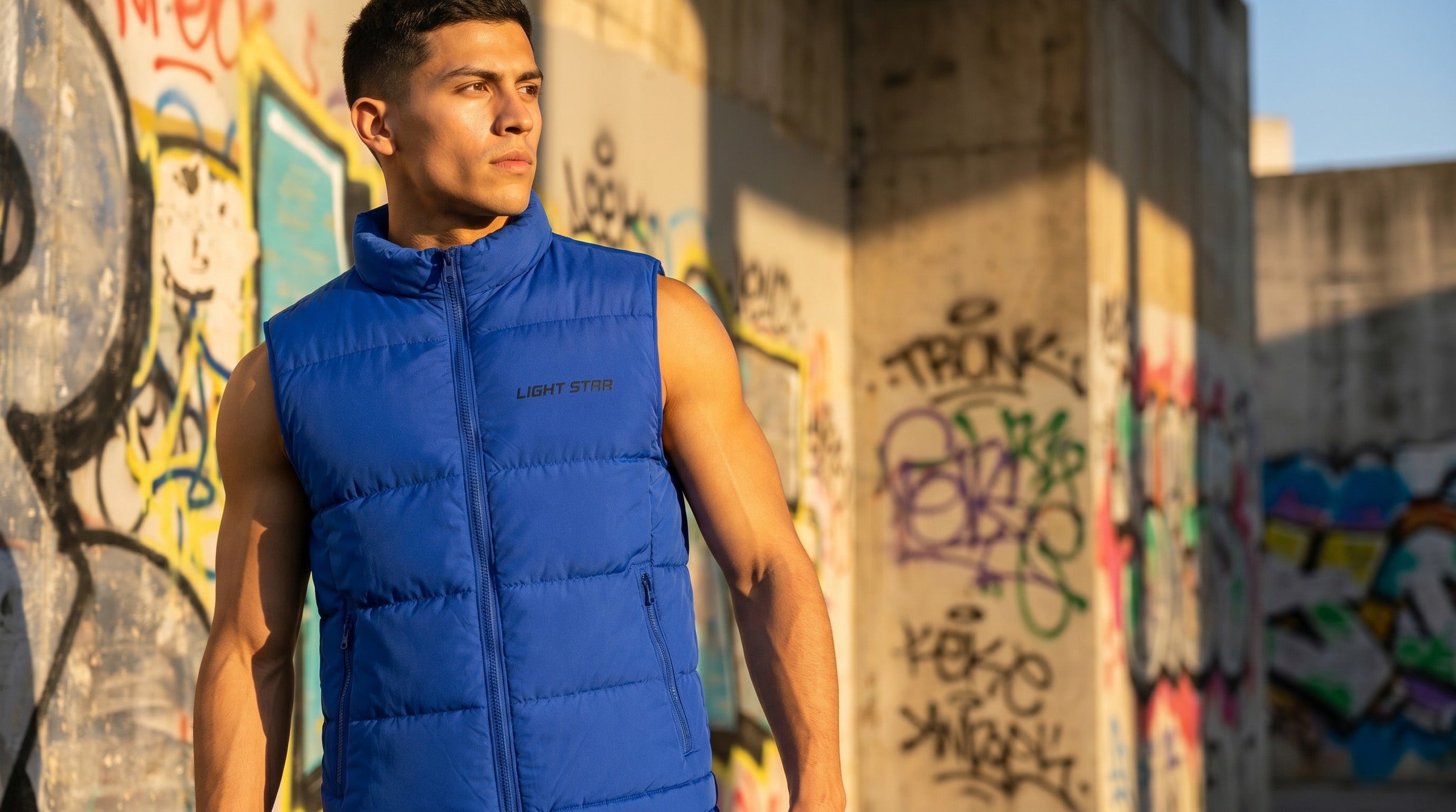 Stellar Puffer Vest lifestyle - Royal Blue
