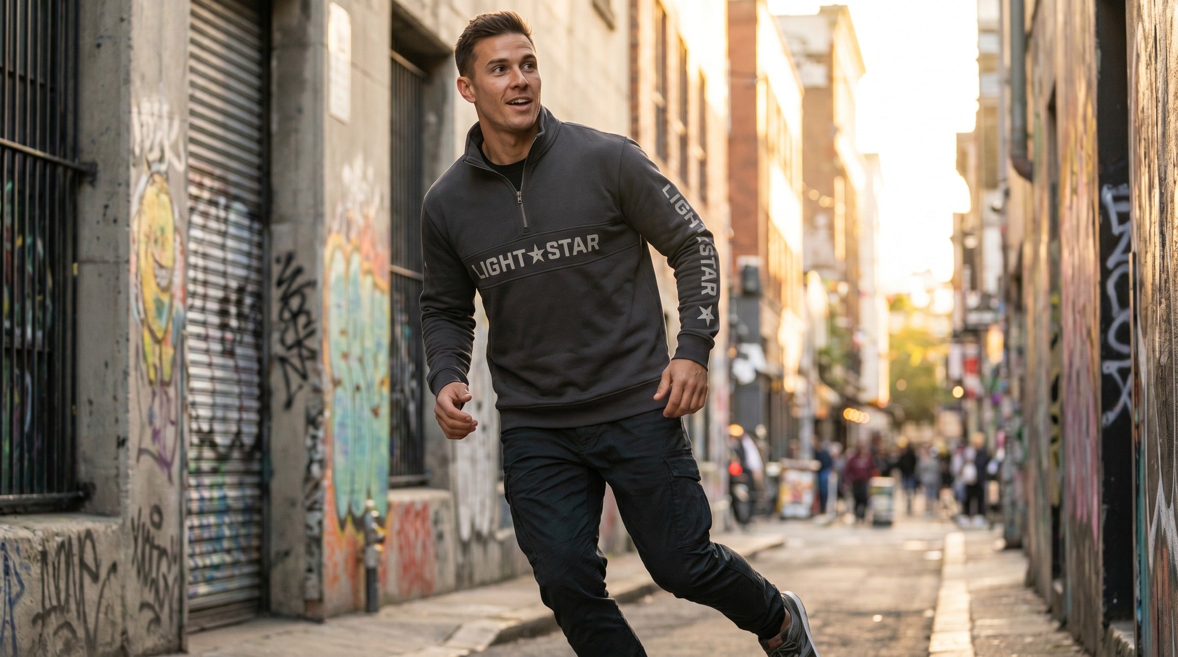 Stellar Quarter-Zip lifestyle - Charcoal Gray