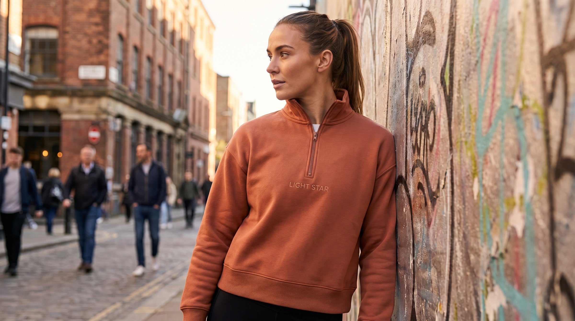 Stellar Quarter-Zip lifestyle - Terracotta