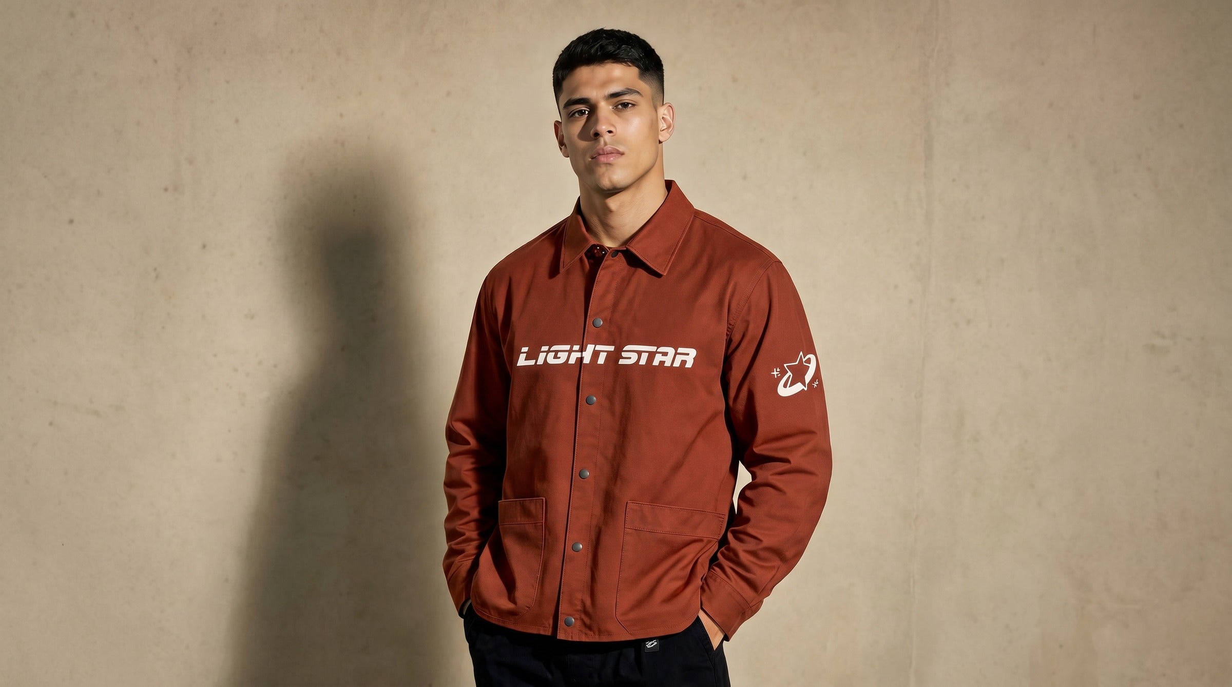 Stellar Workwear Shirt lifestyle - Rust Red