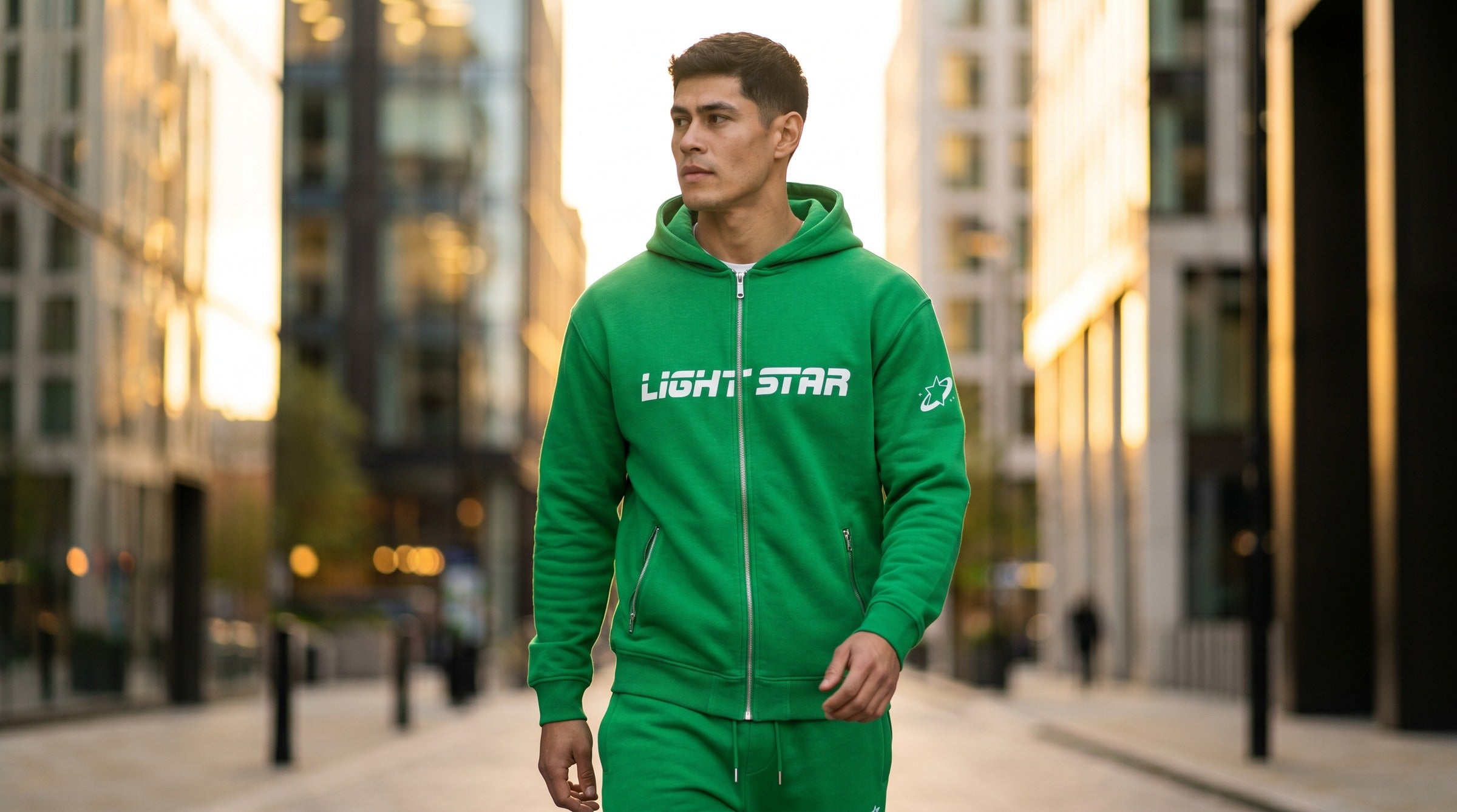 Stellar Zip Hoodie lifestyle - Kelly Green