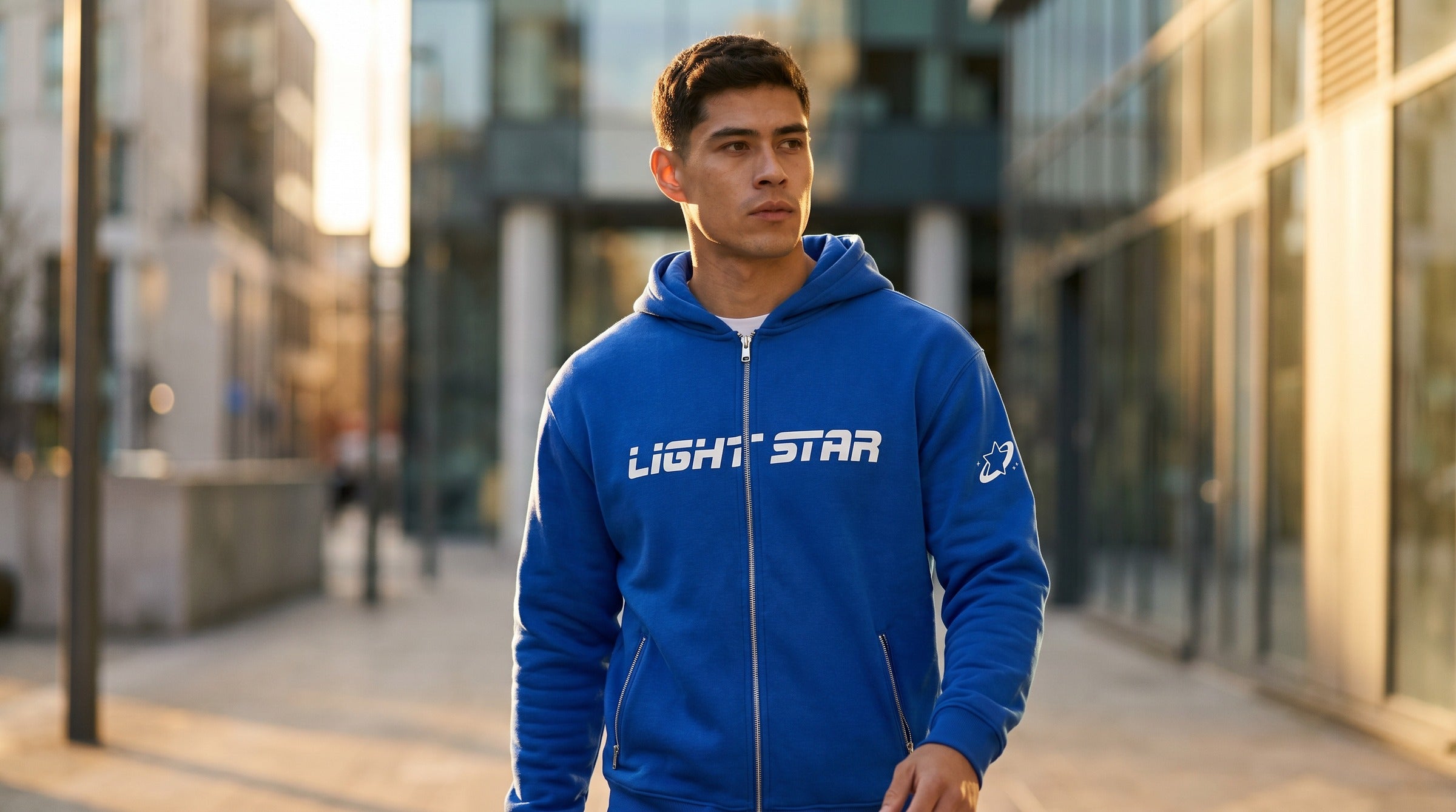 Stellar Zip Hoodie lifestyle - Royal Blue