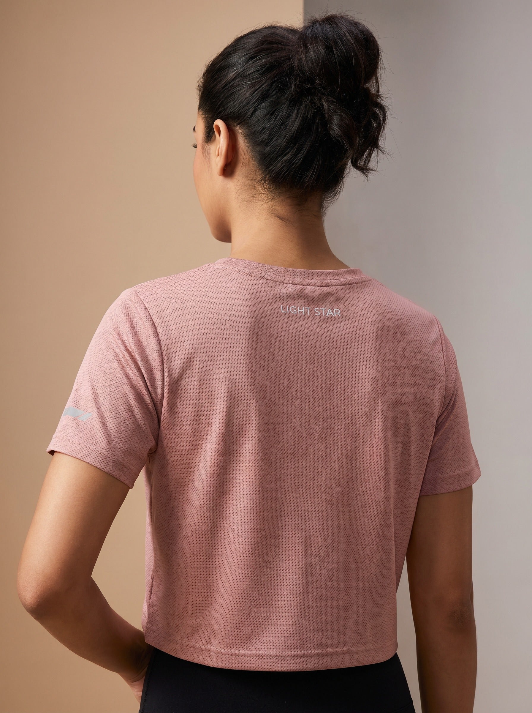 Vapor Mesh Crop - Dusty Pink
