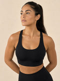 Halo Scoop Sports Bra - Jet Black