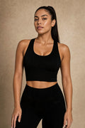 Aurora Longline Bra - Jet Black