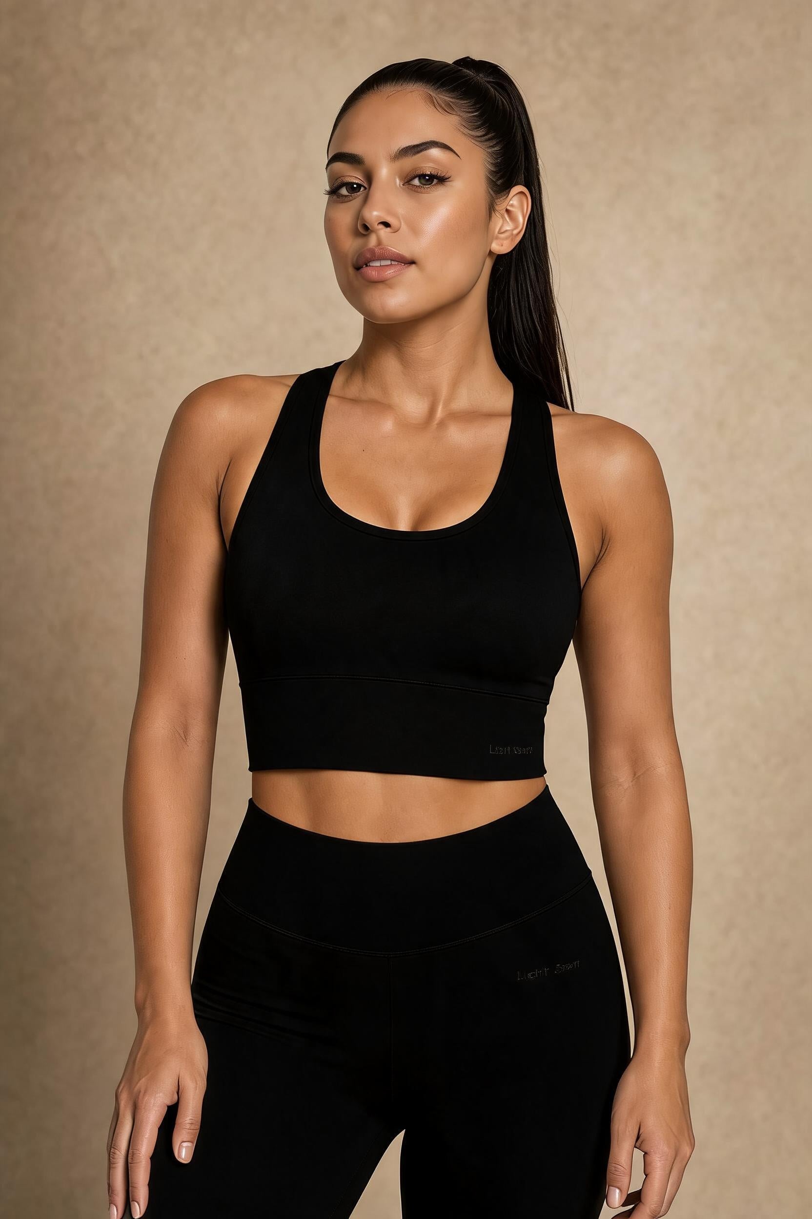 Aurora Longline Bra - Jet Black