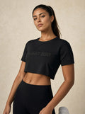 Stardust Crop Top - Jet Black