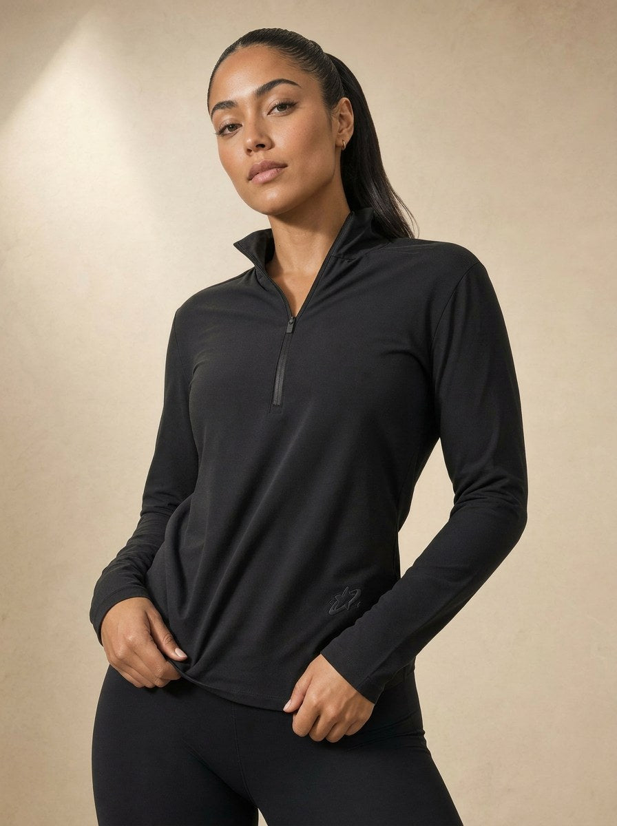 Halo Quarter-Zip - Jet Black