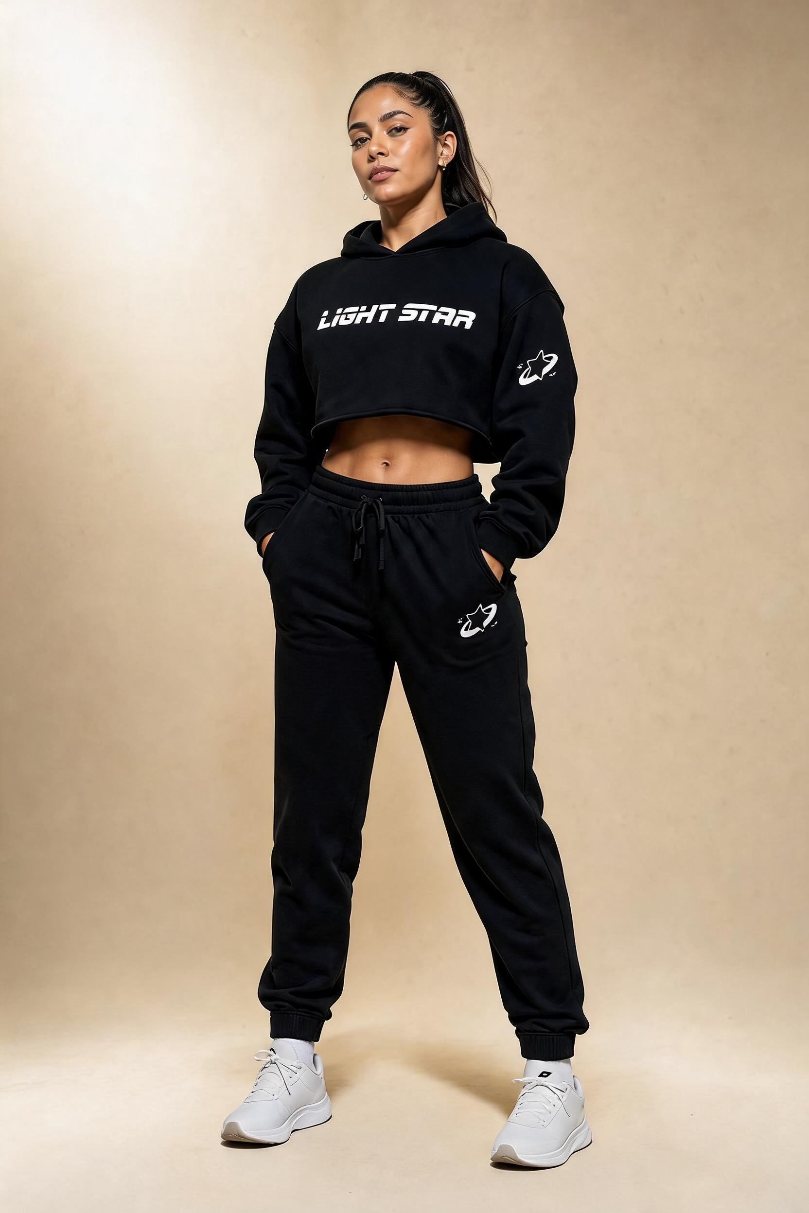 Cosmos Tracksuit Set - Jet Black