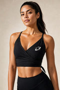 Nimbus Wrap Top - Jet Black