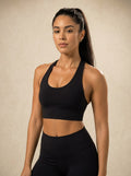 Solar Halter Bra - Jet Black