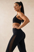 Nova Mesh Leggings - Jet Black