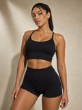 Glow Seamless Shorts - Jet Black