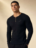 Stellar Henley Long Sleeve - Jet Black