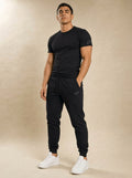 Stellar Denim Joggers - Jet Black